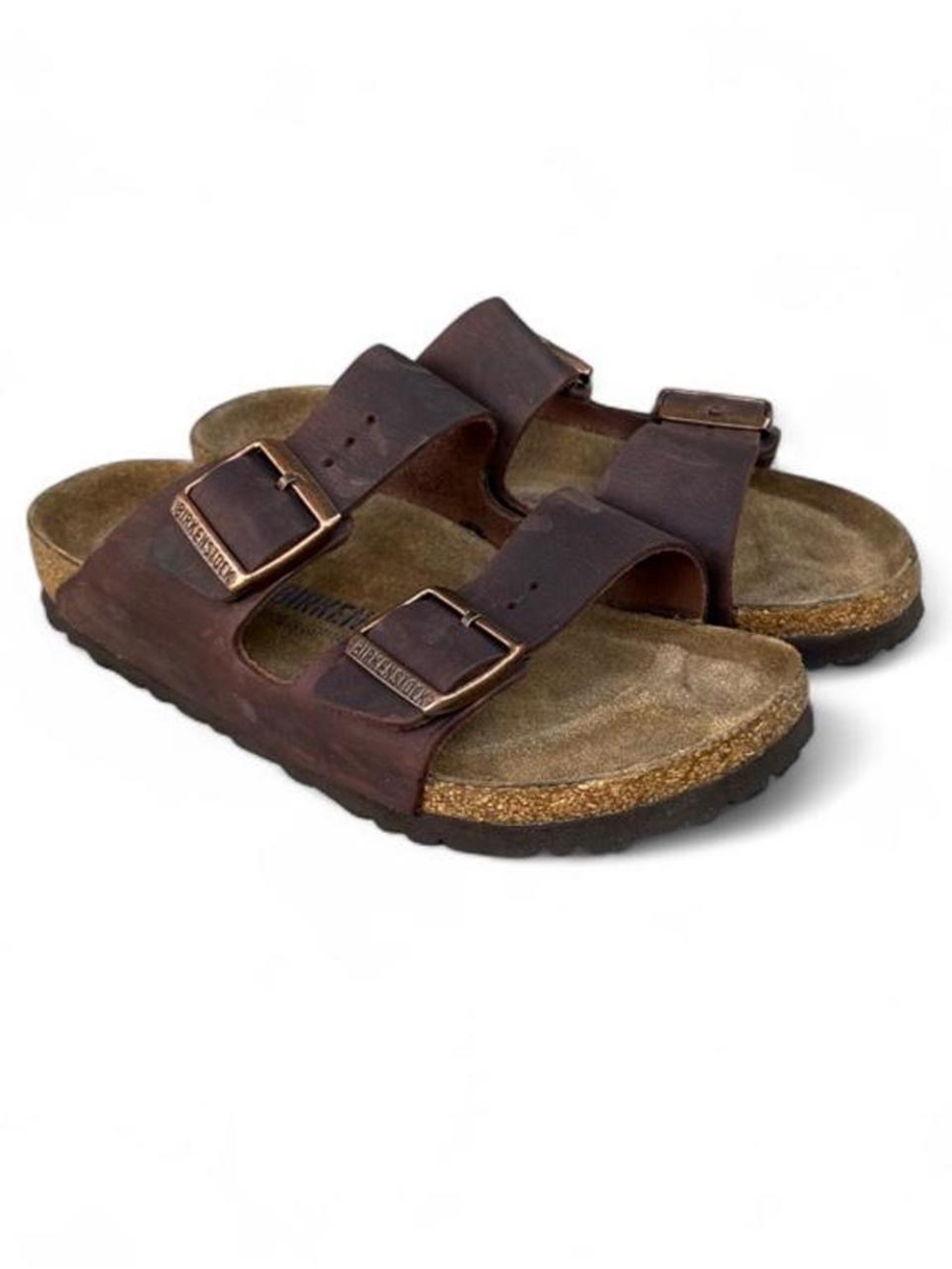 Birkenstock Arizona Habana Brown Oiled Leather Sandals Soft Footbed EU 37 US 6 N